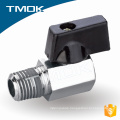 TMOK mini nature color for gas, , 90 degree shut off, aluminum handle brass ball valve